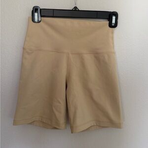 SET ACTIVE light yellow biker high rise shorts athletic small